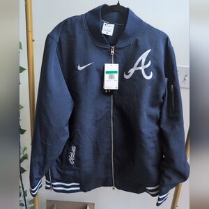 Nike Men's Navy Blue Atlanta Braves Jacket Size XL